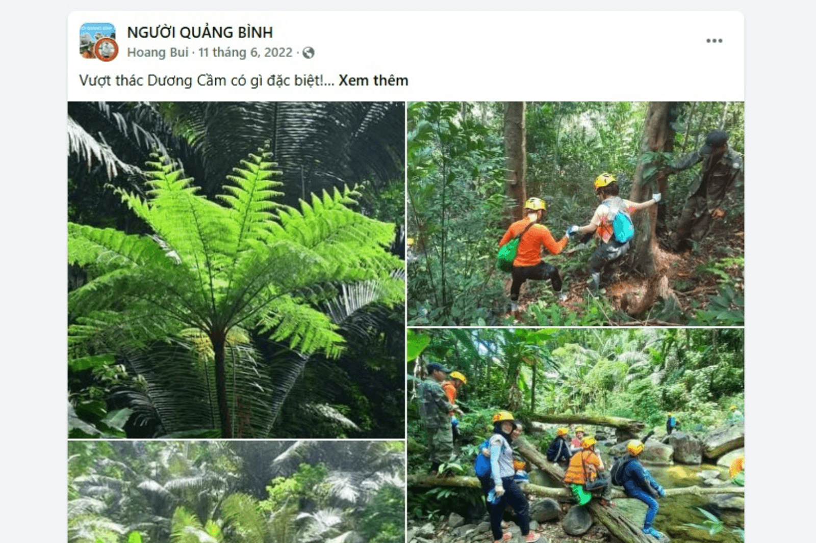 Bài viết về Thác Dương Cầm trên mạng xã hội