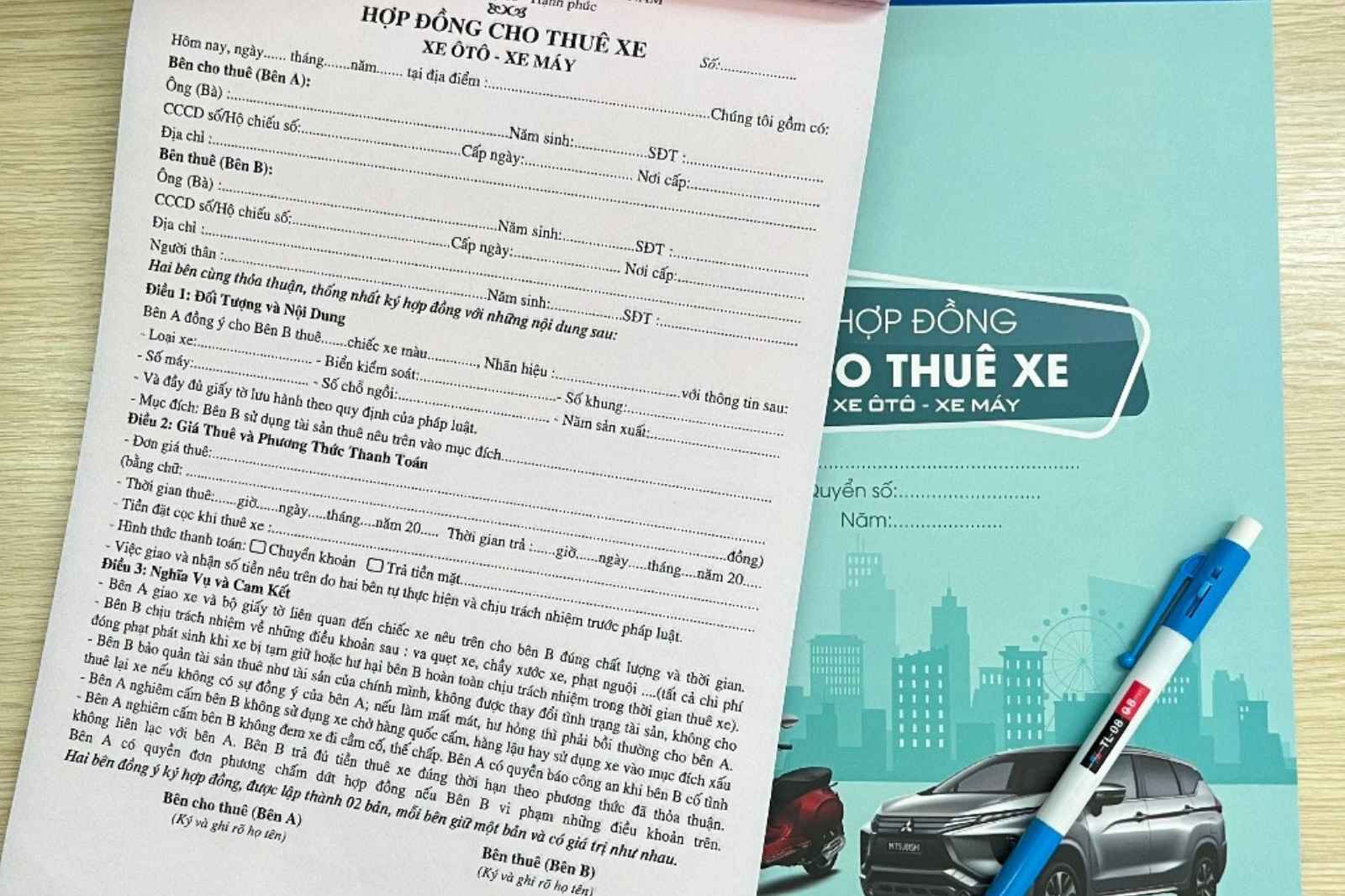 Bạn nên đọc kỹ các điều khoản trong hợp đồng thuê xe