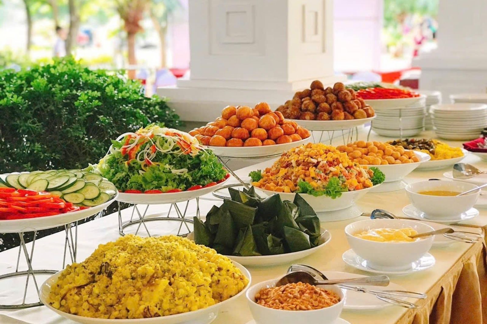 Buffet sáng ở Sepon Boutique Resort