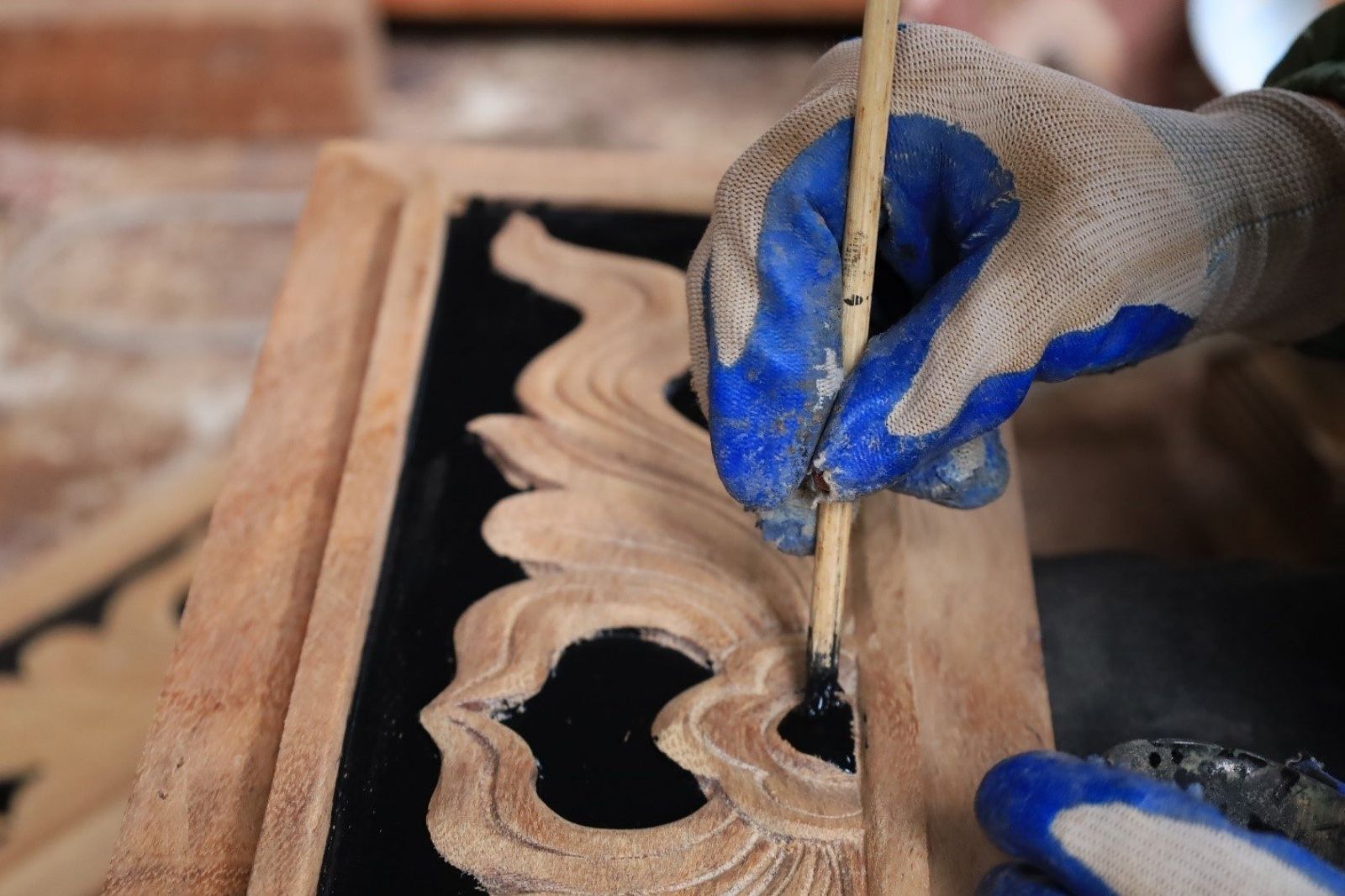 Các sản phẩm mộc được hoàn thiện một cách công phu và tỉ mỉ