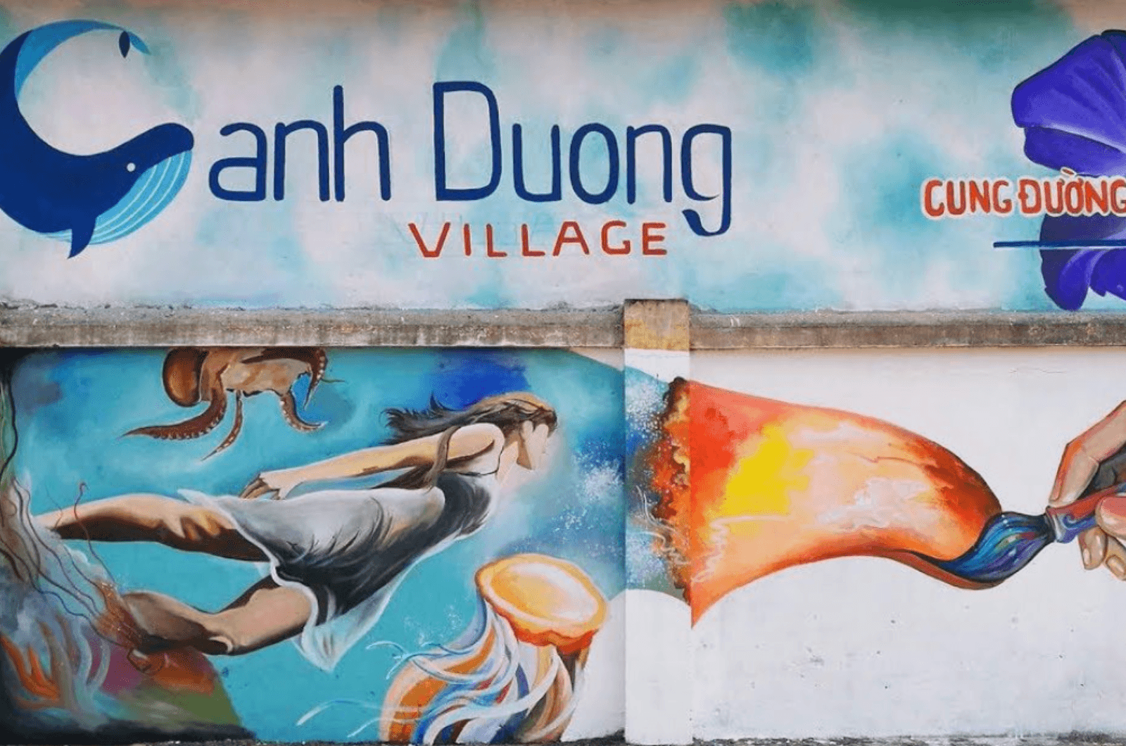 Cảnh Dương thu hút du khách nhờ những bức tranh bích họa độc đáo