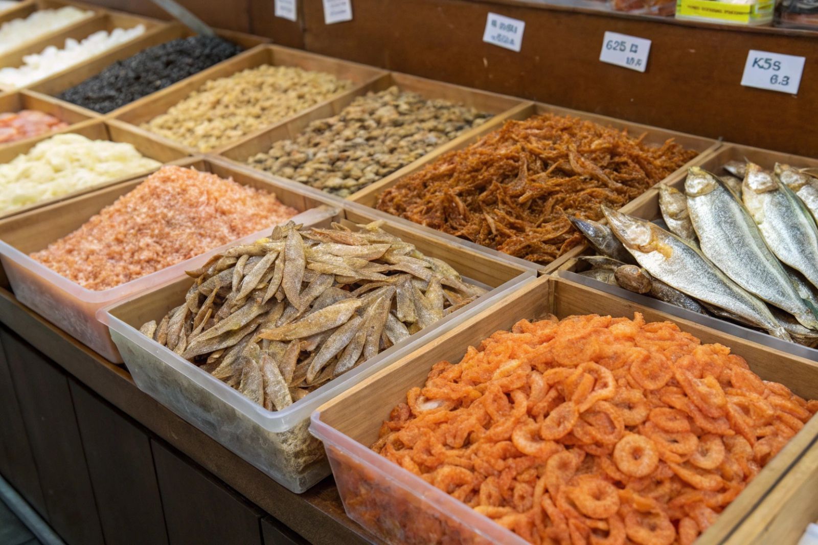 Chợ Đồng Hới cũng là nơi bán nhiều loại hải sản khô