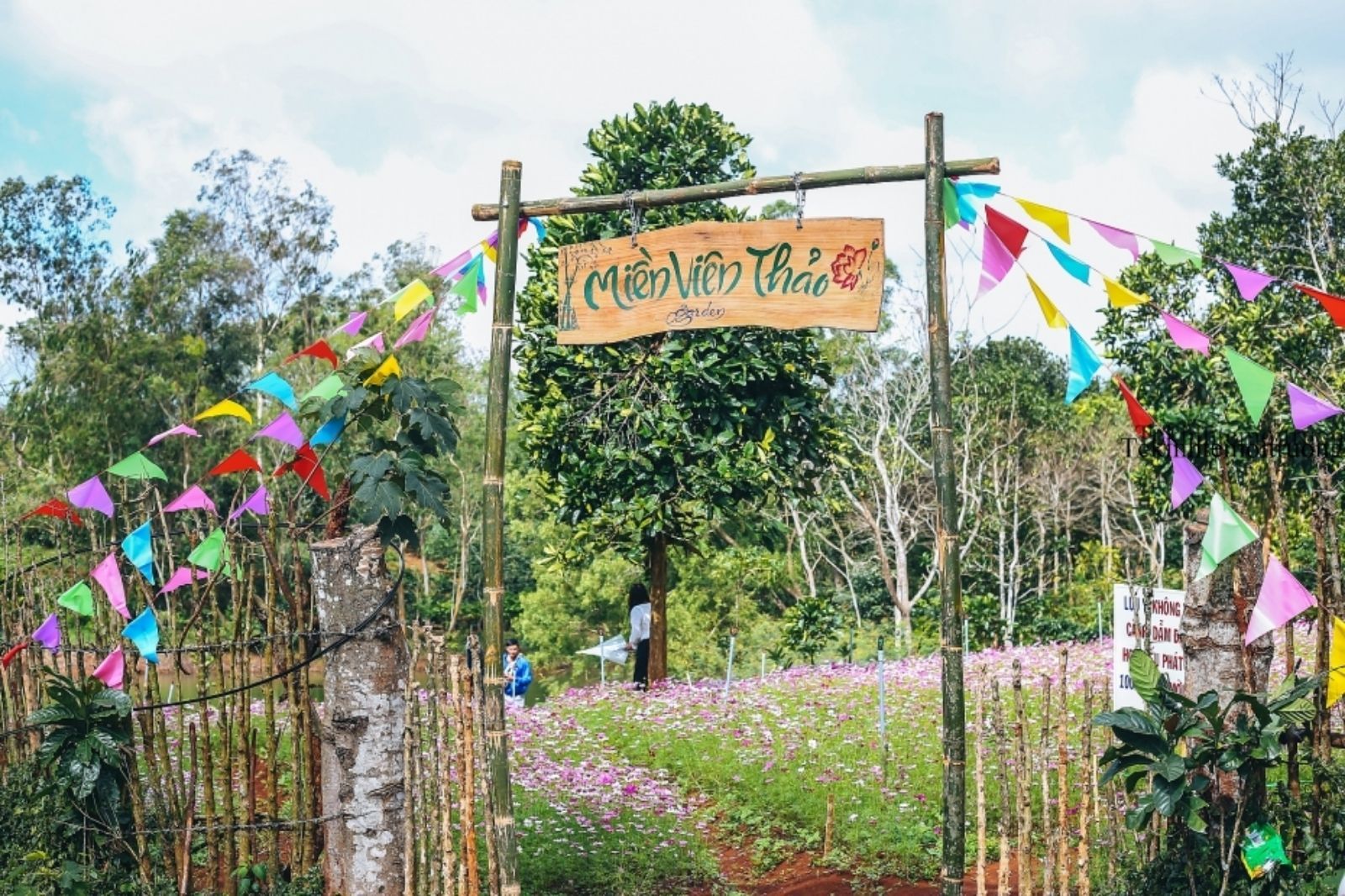 Đám mình vào cảnh sắc ở Miền Viên Thảo