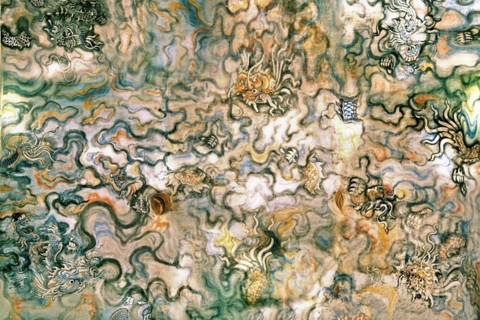 Long Vân Khế Hội: Bức tranh vẽ trên trần chánh điện xưa và lớn nhất Việt Nam