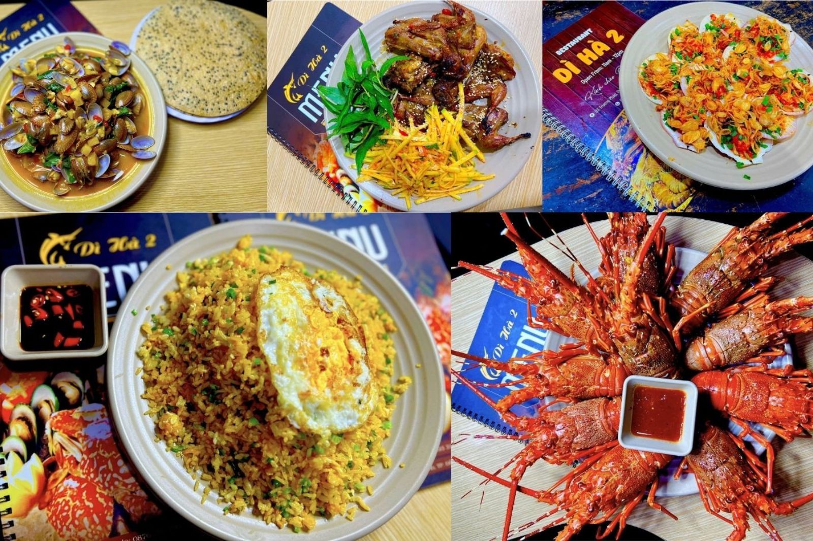 Một số món có trong menu tại nhà hàng