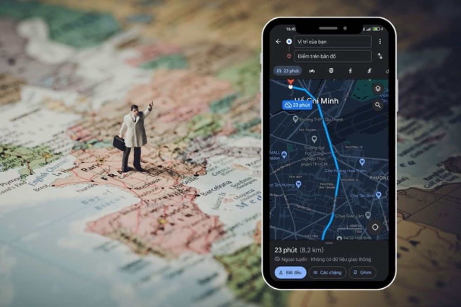 Sử dụng các bản đồ ngoại tuyến