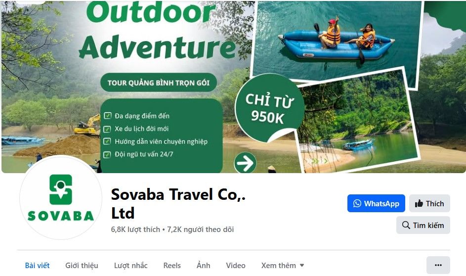 Theo dõi Fanpage Sovaba Travel để cập nhật các ưu đãi 