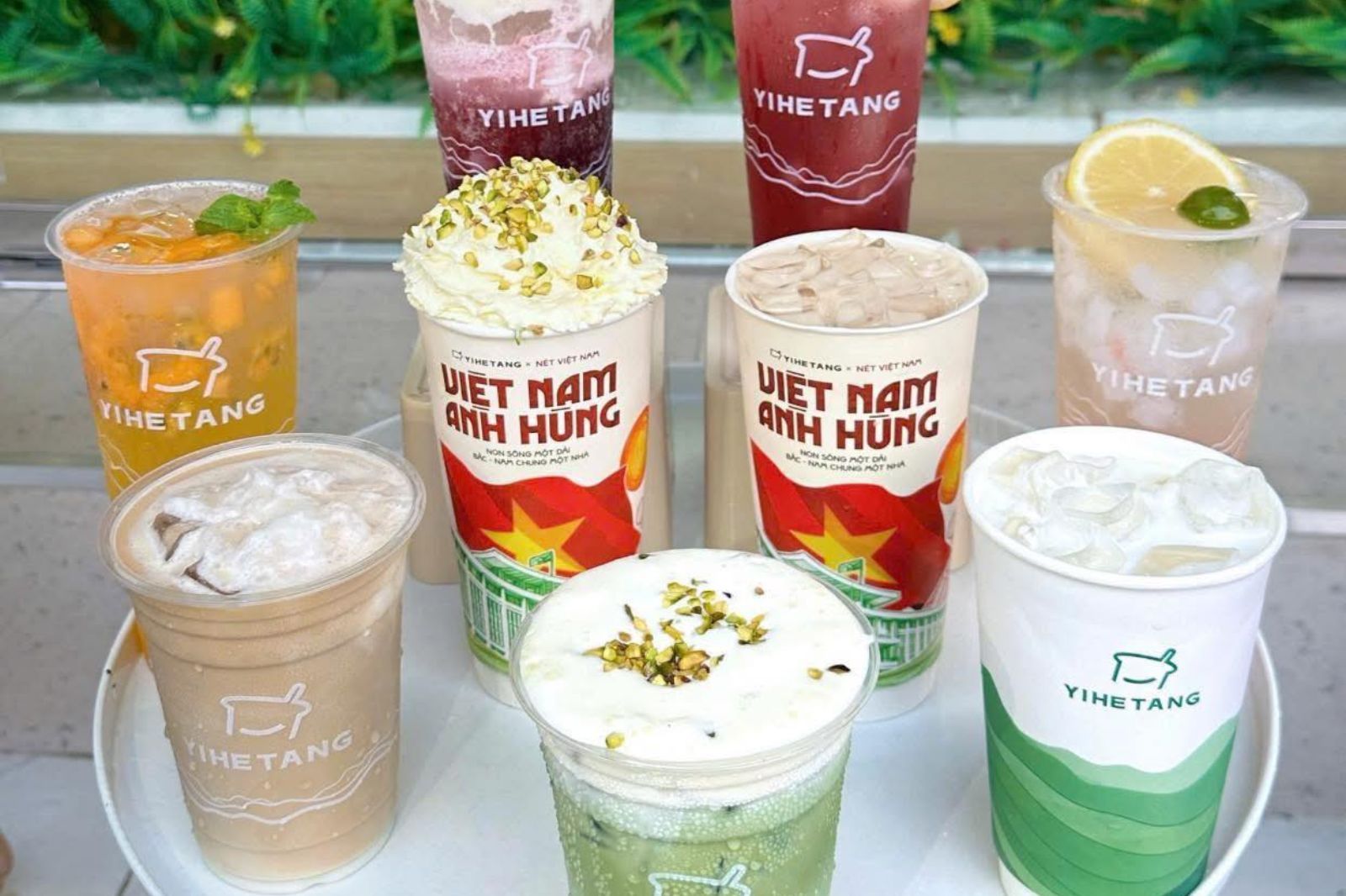 Trà sữa ở Yi He Tang được trang trí rất bắt mắt