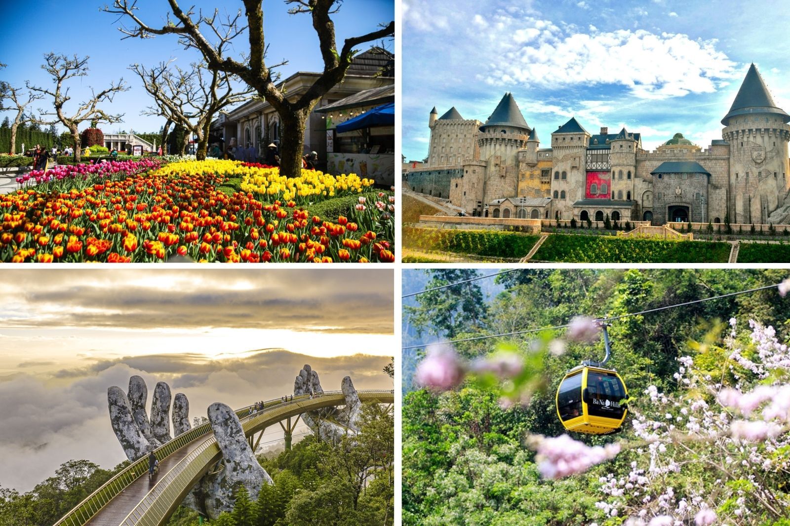 Bà Nà Hills có nhiều địa điểm tham quan vui chơi