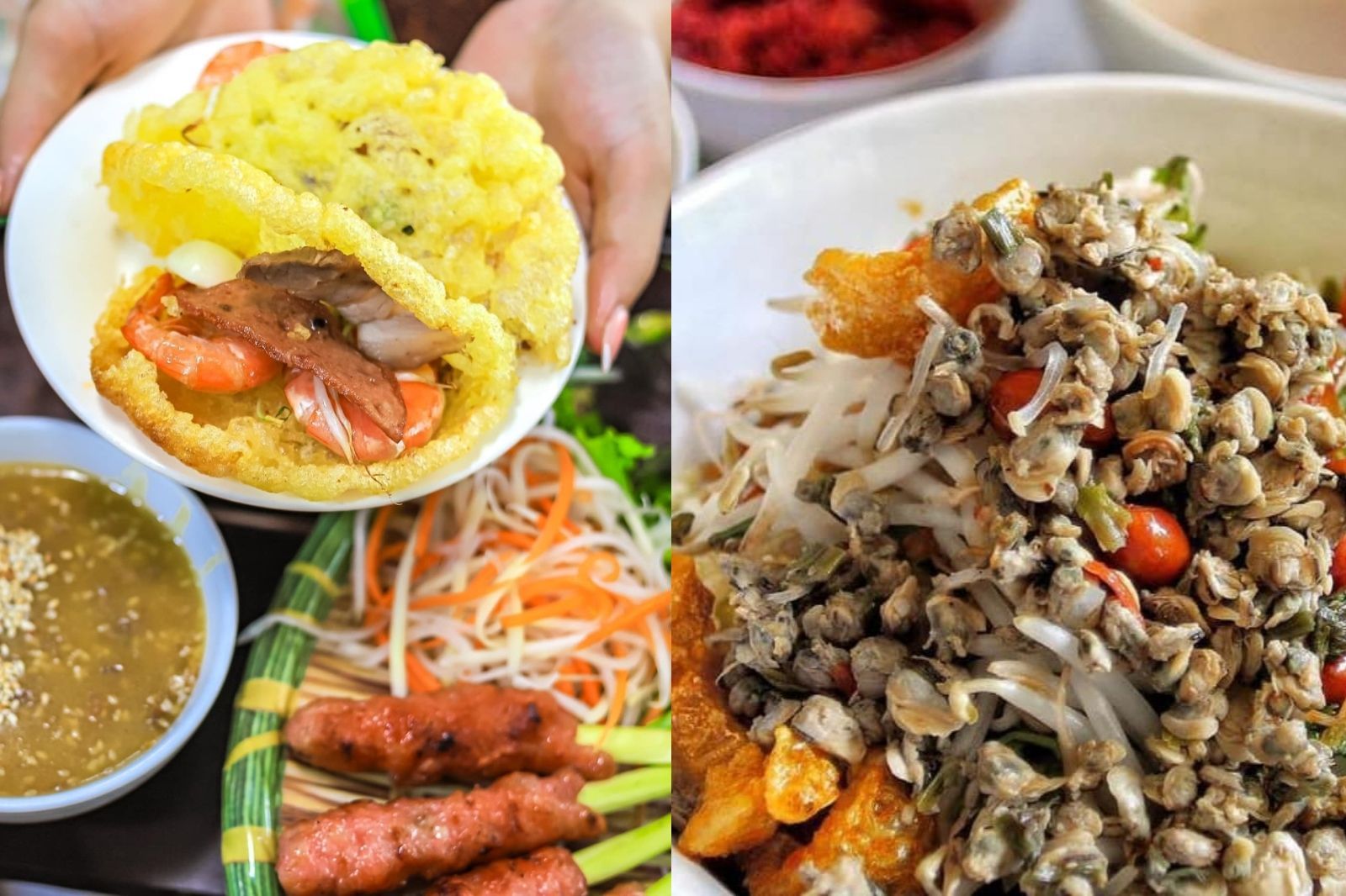 Bánh khoái và bún hến Mai Xá