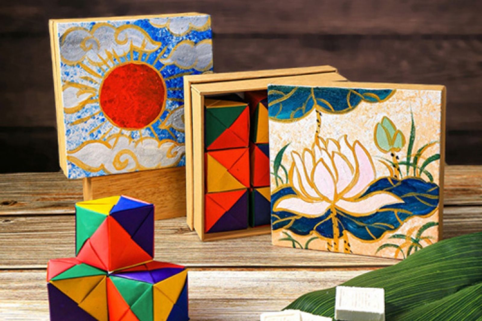 Bánh pháp lam được đóng gói để làm quà 