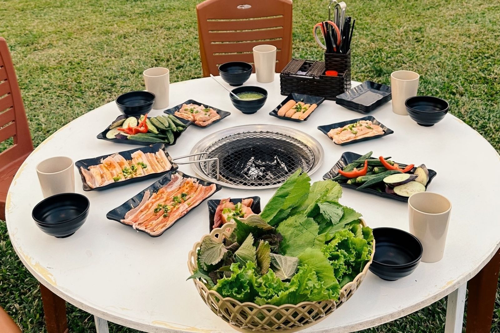 BBQ ngoài trời ở Làng Mê