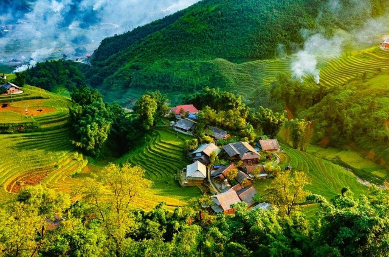 ムオンホア渓谷の山岳風景