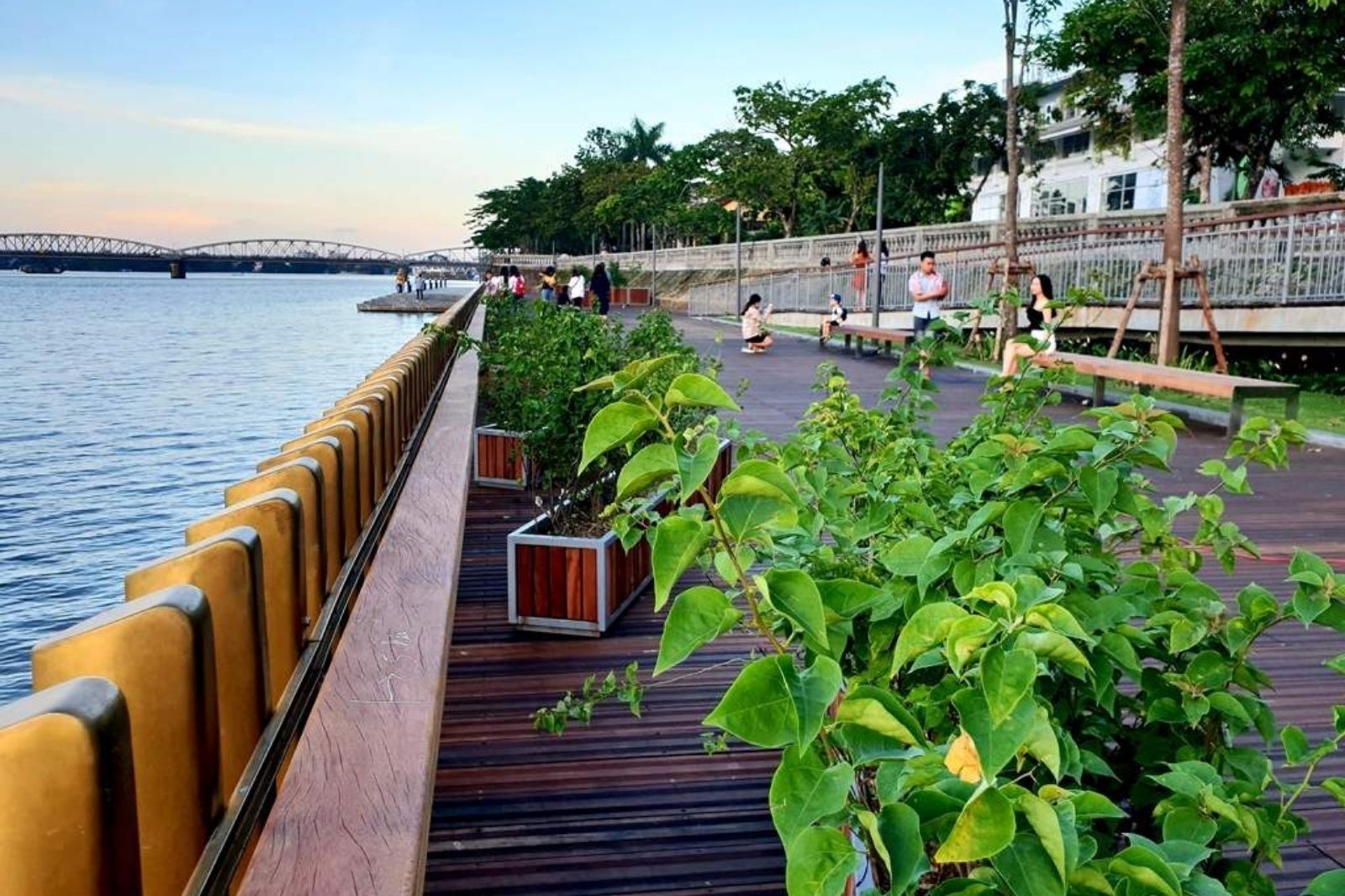 Cầu gỗ lim gần cầu Tràng Tiền 