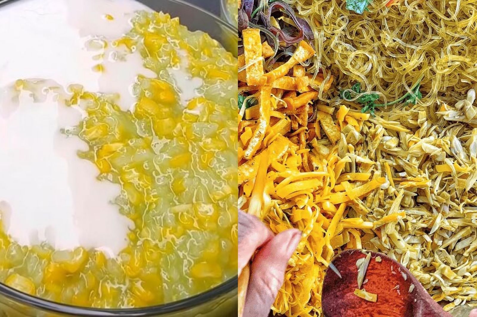 Chè bắp và mít thấu