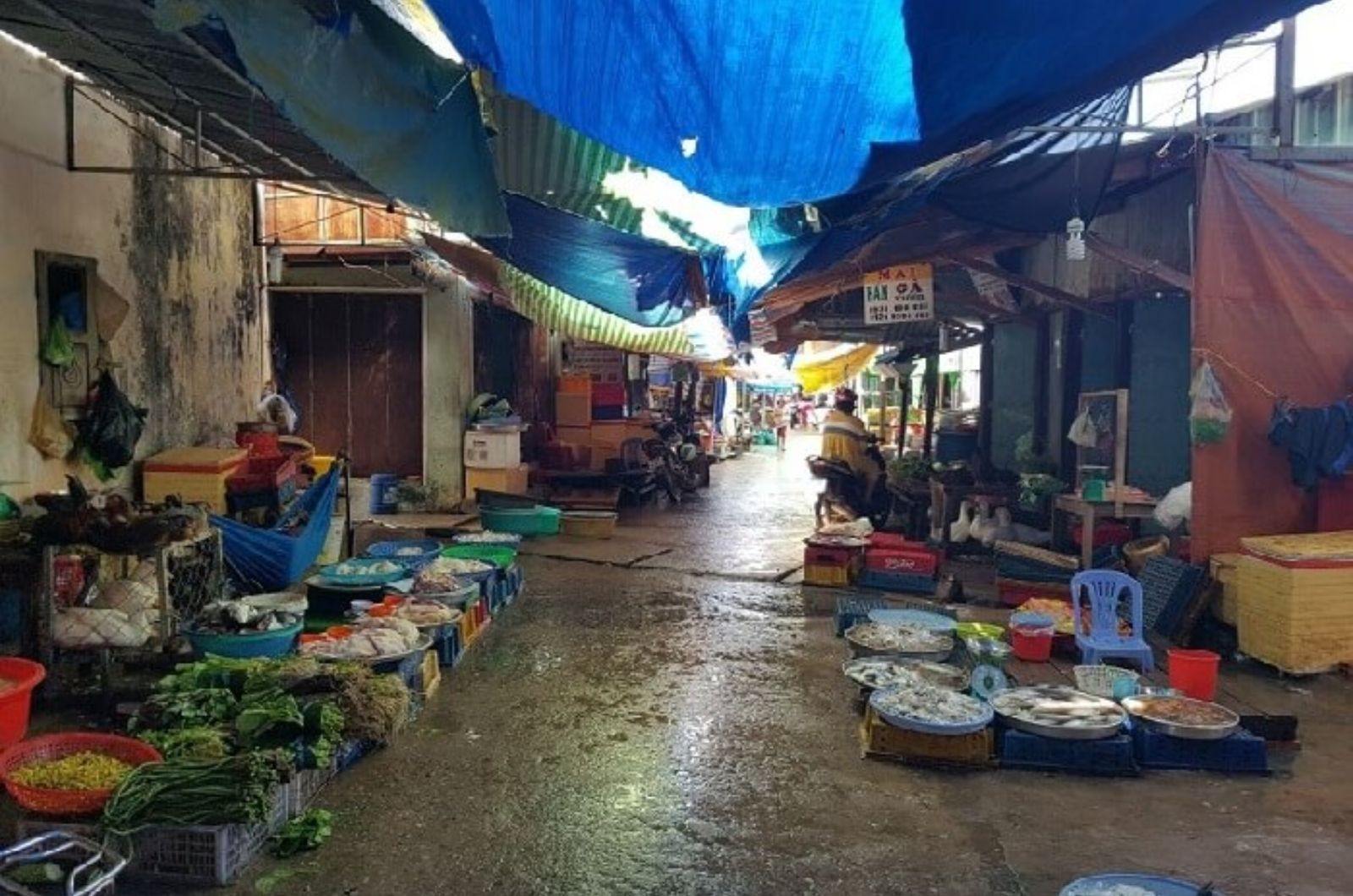 Chợ Gành Dầu là một khu chợ ven biển