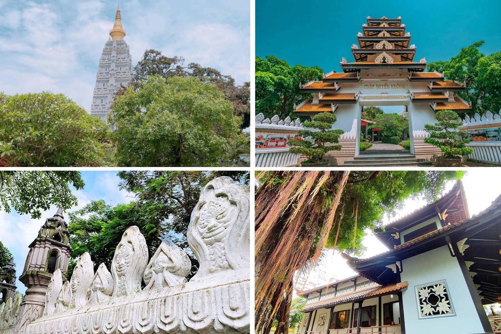 Chùa Huyền Không kết hợp giữa nét kiến trúc Nhật và Ấn Độ