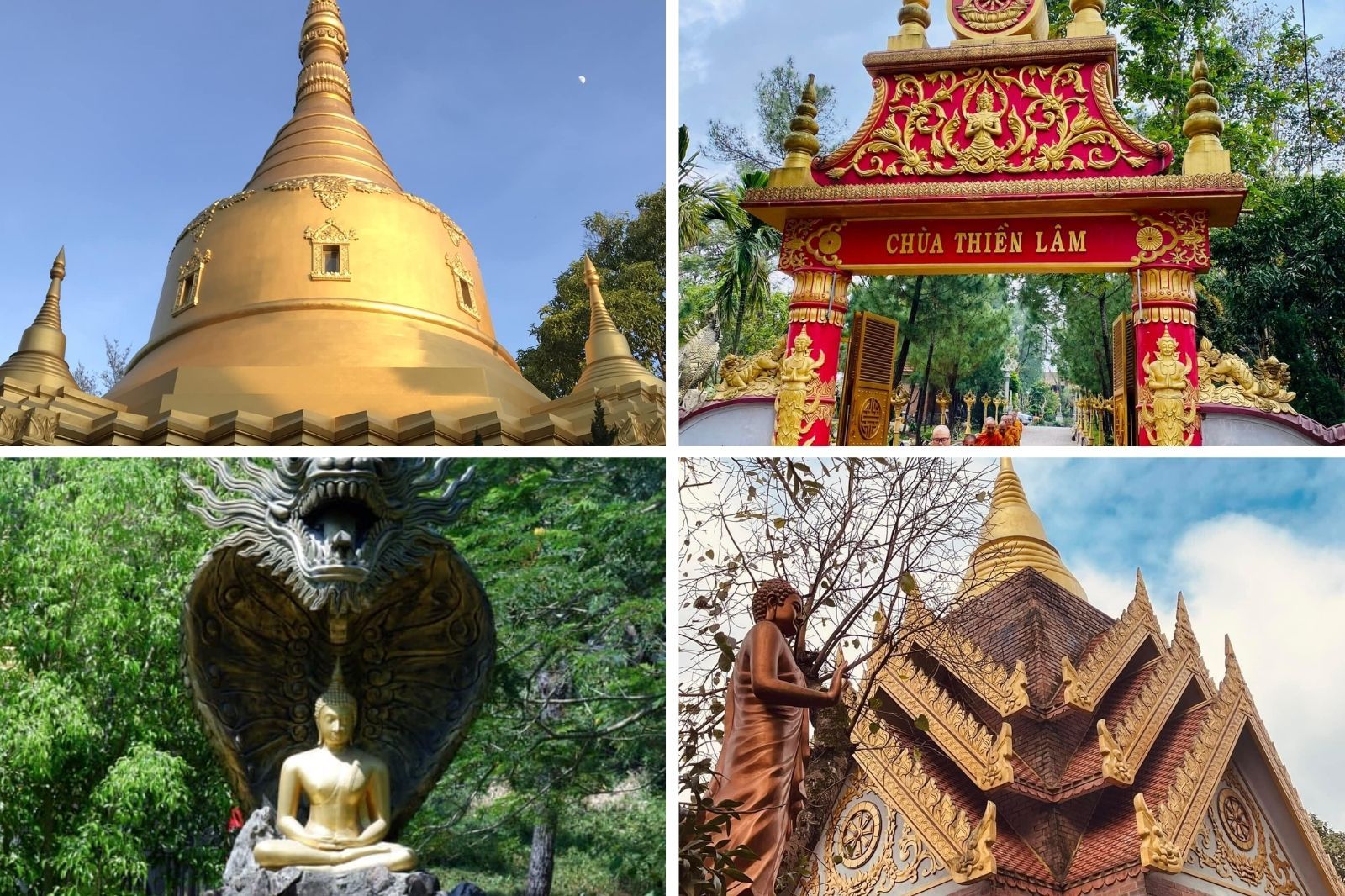 Chùa nổi bật với kiến trúc Phật giáo Nam Tông