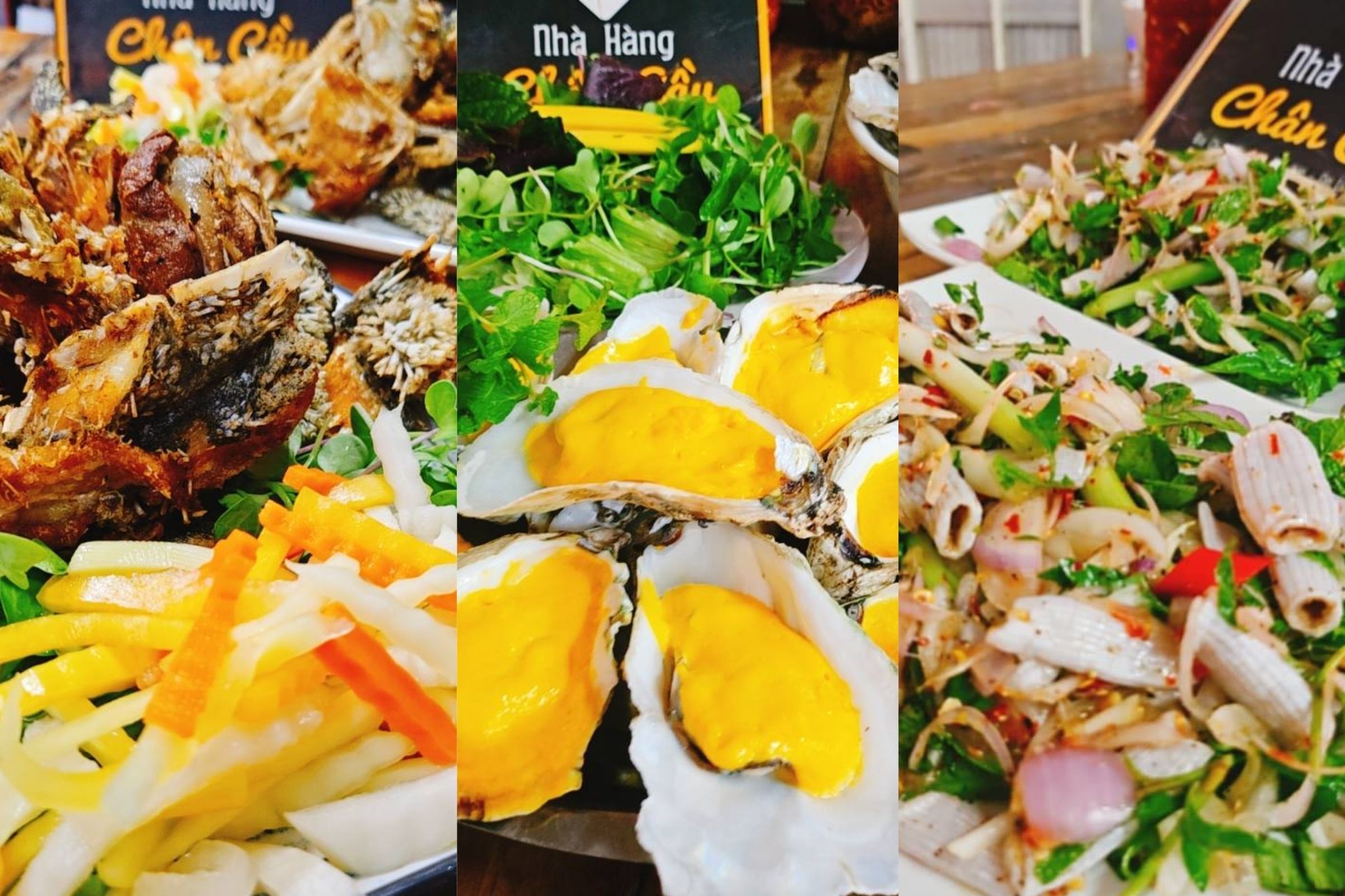 Hải sản nhà hàng chân cầu