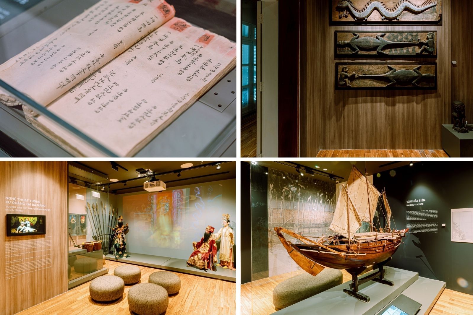 Một số hiện vật và chủ đề trưng bày ở bảo tàng Đà Nẵng 
