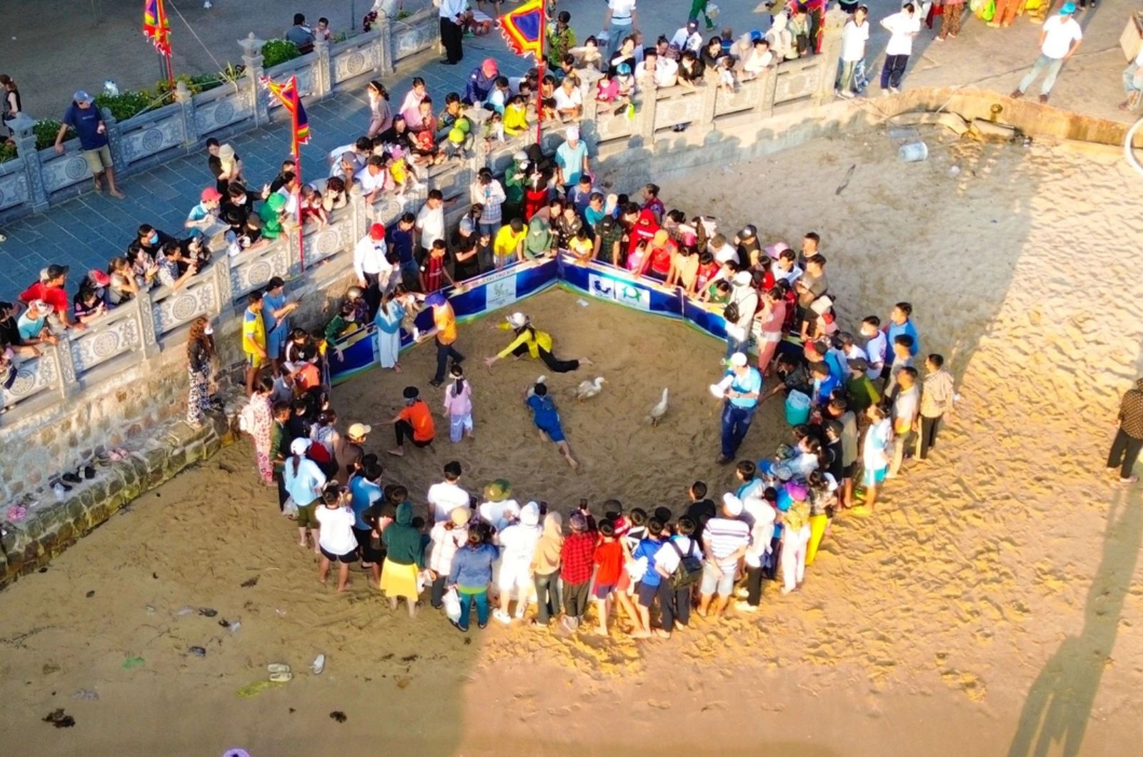 Hoạt động bắt vịt trên biển  