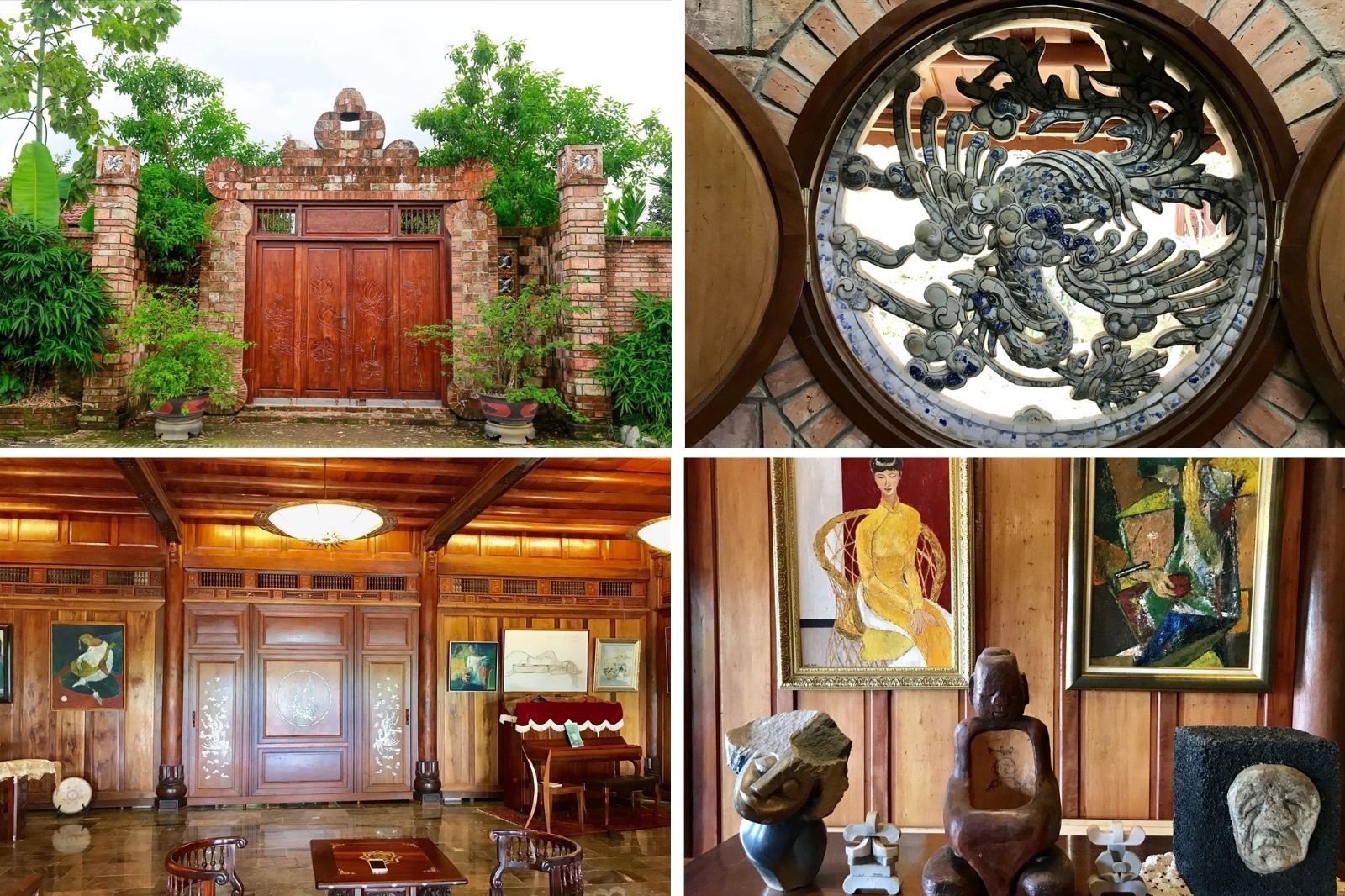 Không gian bên trong được trang trí đầy nghệ thuật