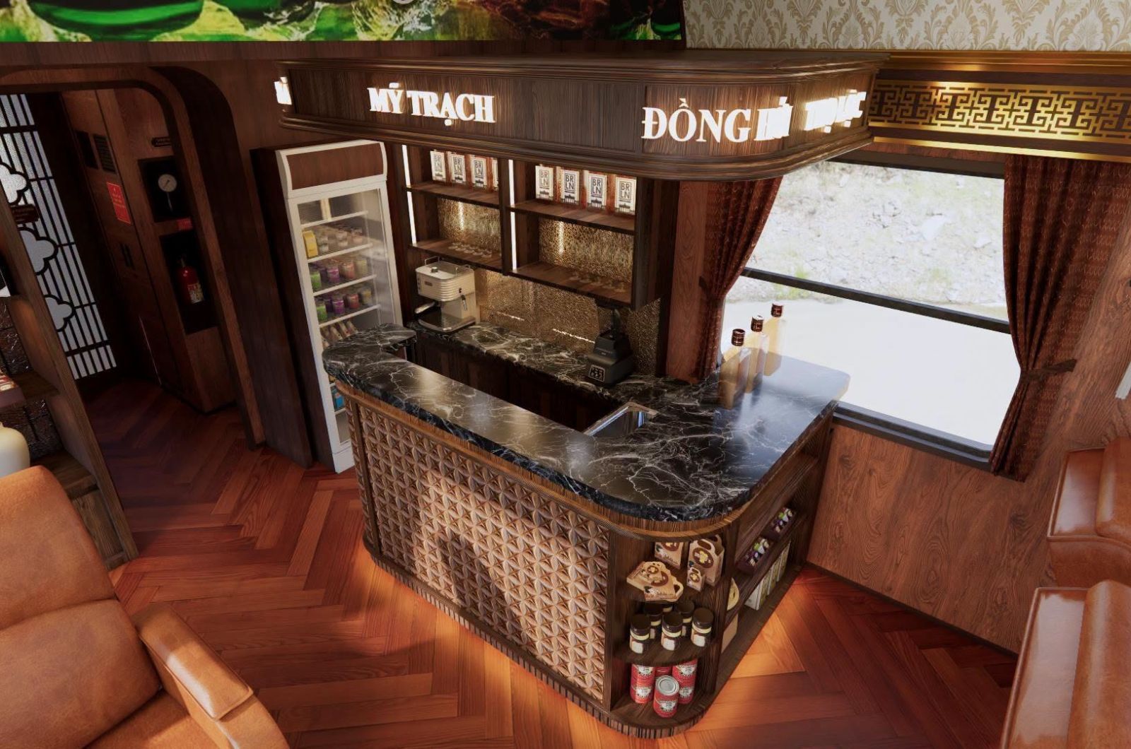 Không gian nội thất bên trong tàu du lịch 
