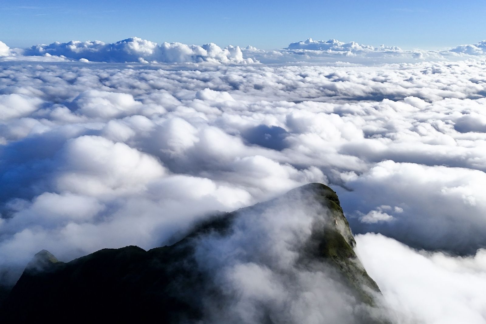 Mây trắng bao phủ đỉnh núi quanh năm 