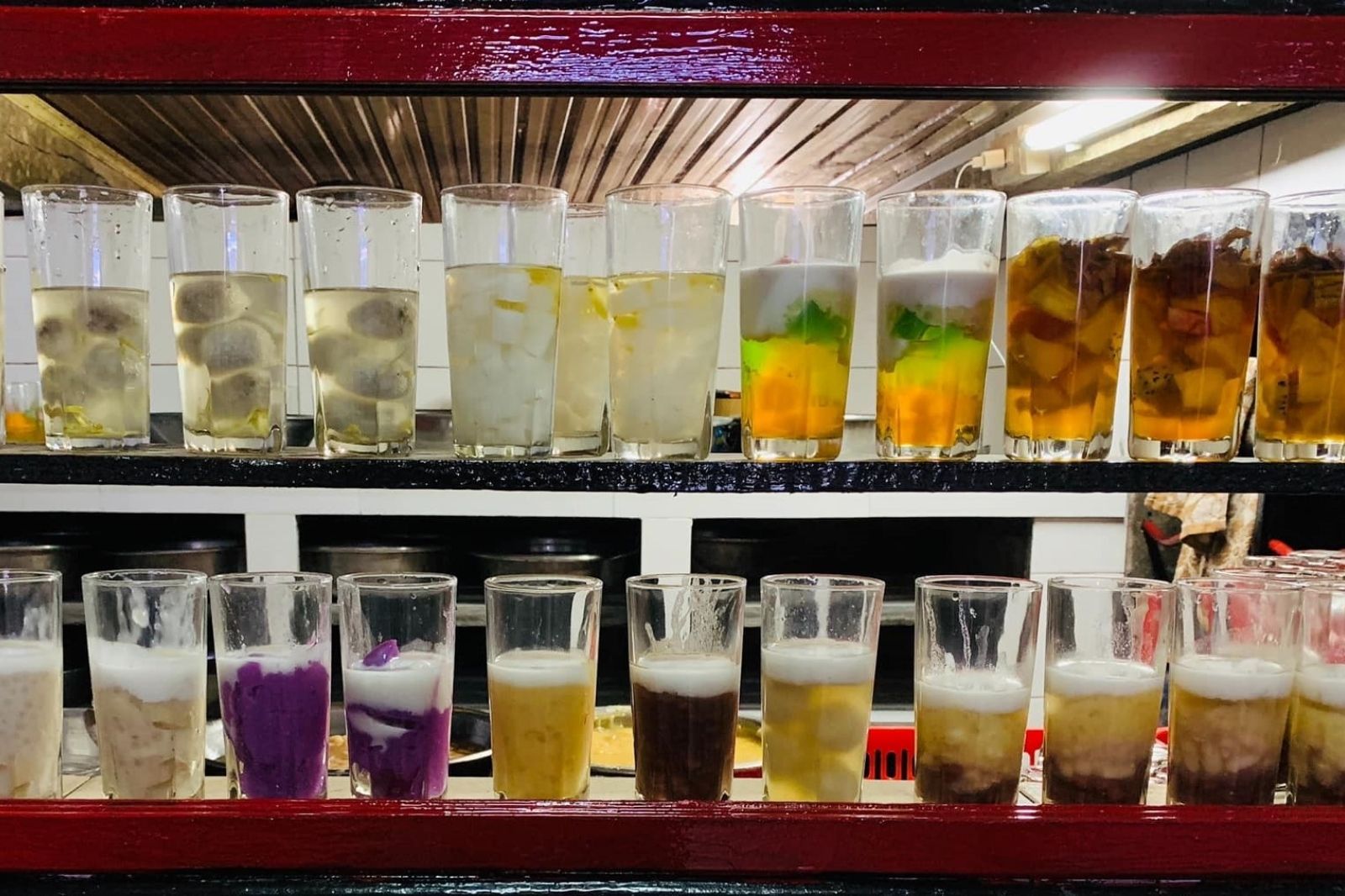 Menu với nhiều loại chè ngon bổ dưỡng