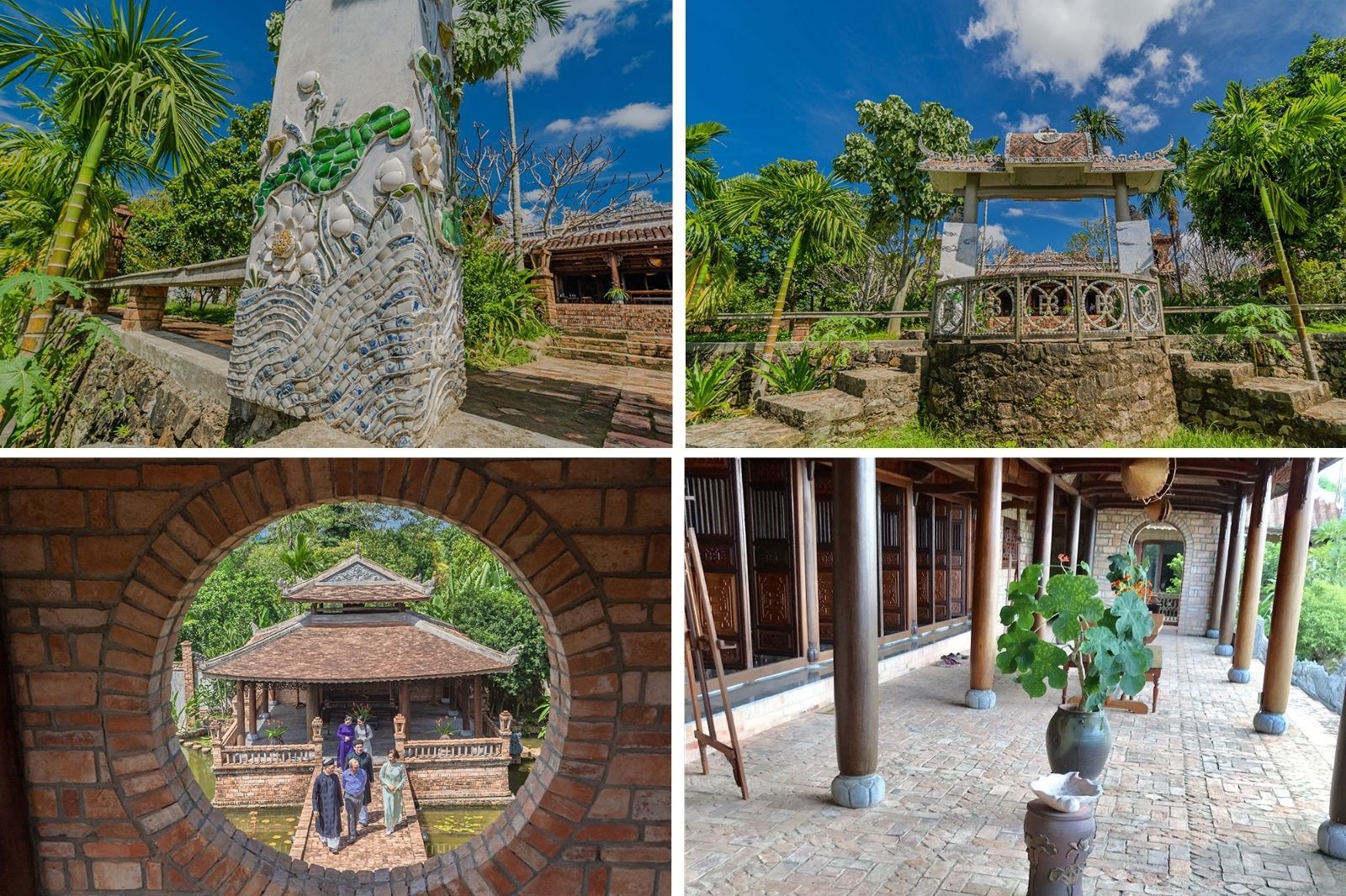 Nhà vườn nổi bật với những cấu trúc nhà rường truyền thống