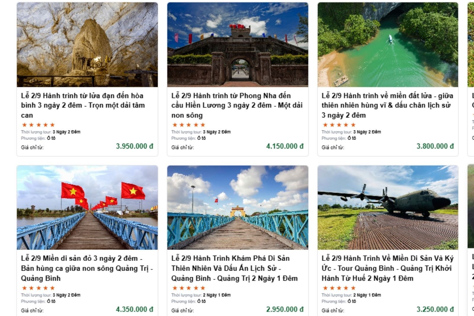 Nhiều lịch trình lựa chọn