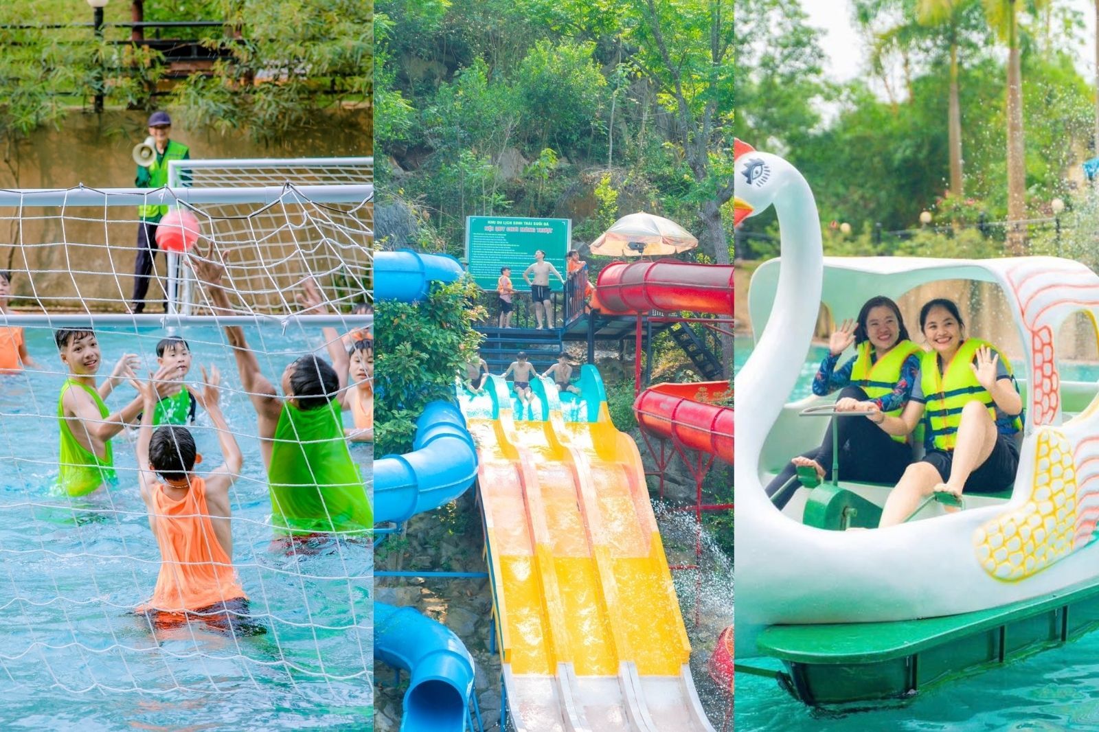 Nhiều trò chơi thú vị ở khu du lịch Suối Đá