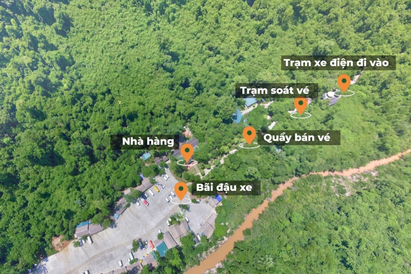 Sơ đồ khu du lịch Động Thiên Đường  