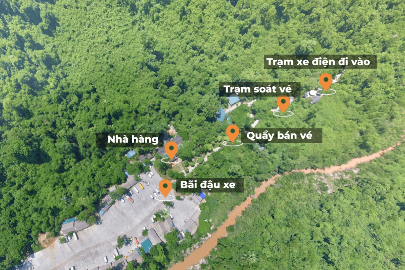 Sơ đồ khu du lịch Động Thiên Đường  
