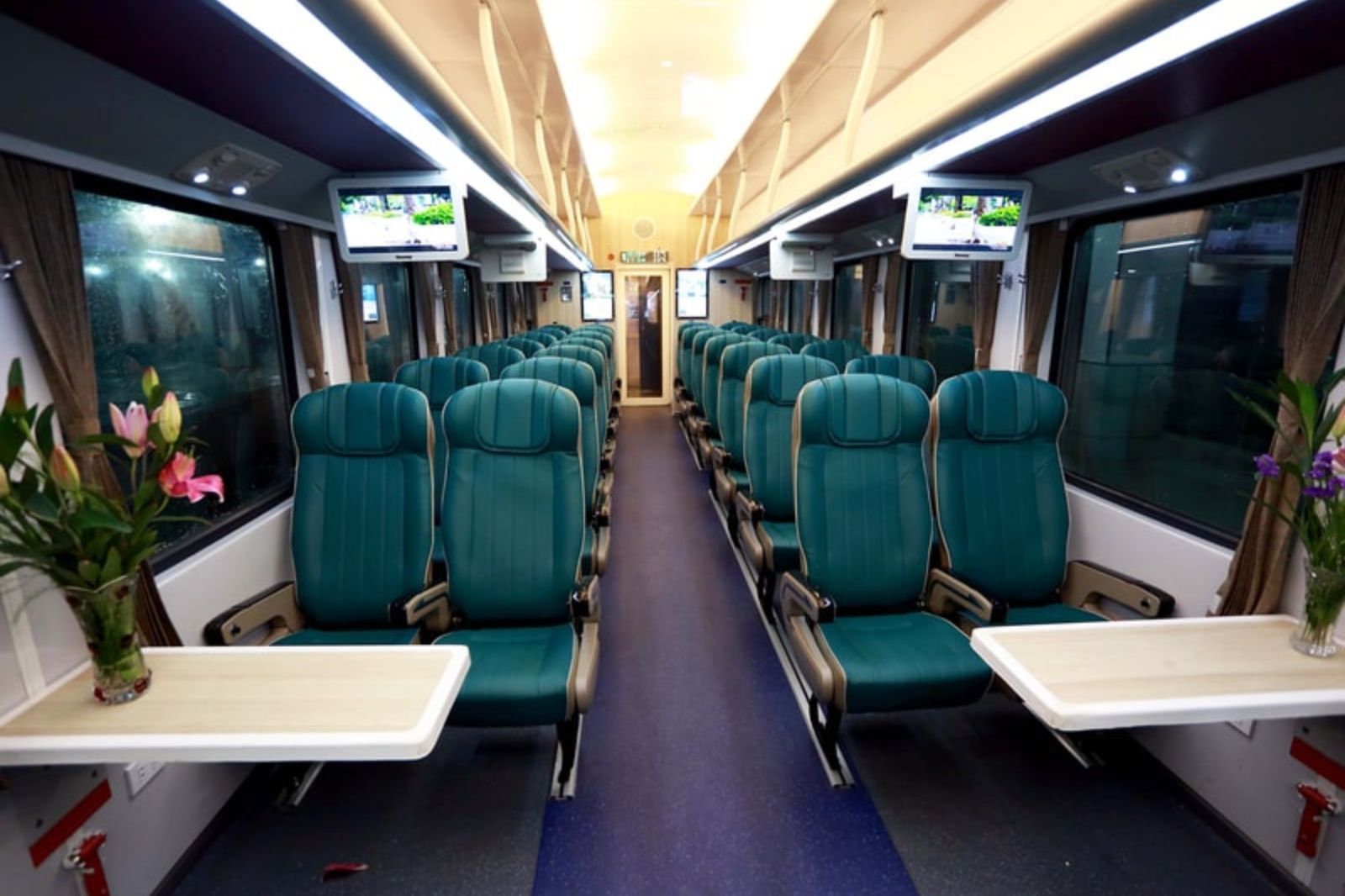 Tàu hỏa có nhiều loại ghế để lựa chọn